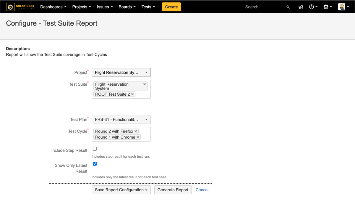 UG966_Test_Suite_Report_Configuration.png