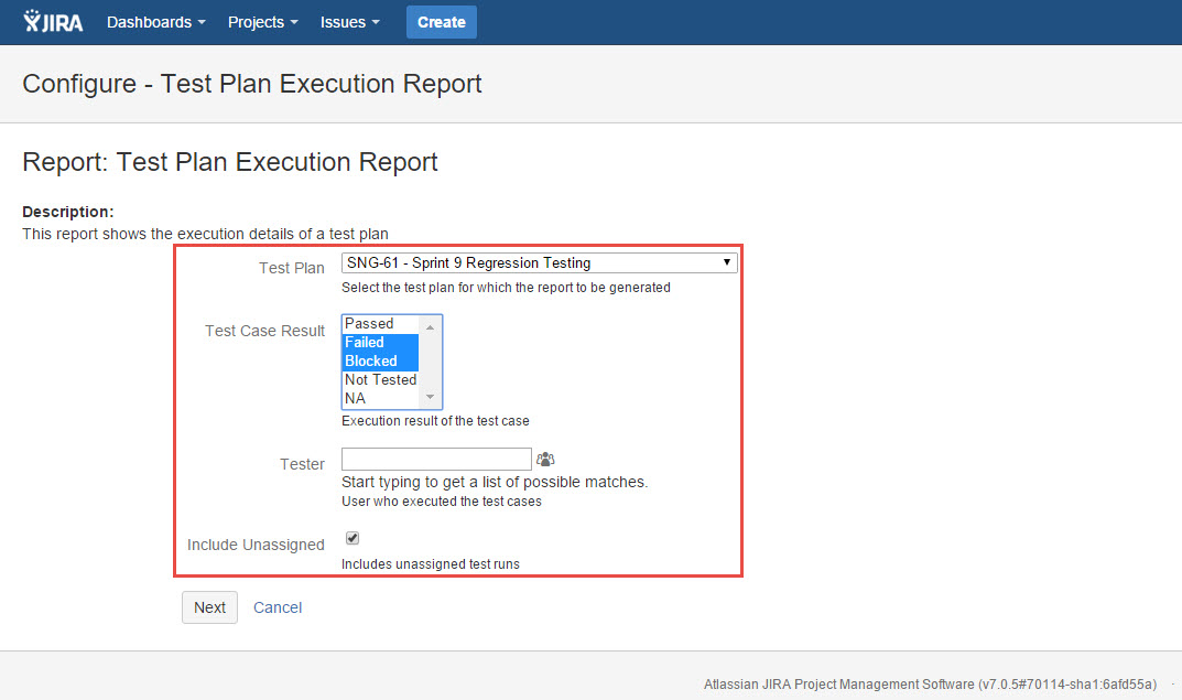 UG0062_Test_Plan_Execution_Report_Configuration.jpg